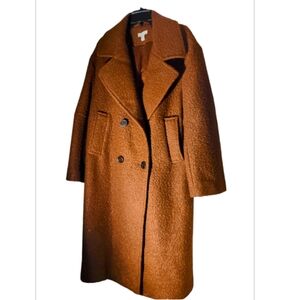 NEW Women's Double-Breasted Coat w/ lining, side pockets. Color: Copper Size:10